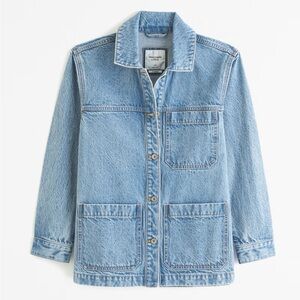 ABERCROMBIE Drapey Denim Shirt Jacket 🧥 size M